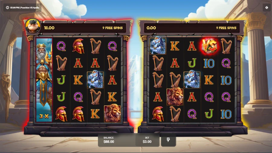 Poseidon vs Apollo Slot Bonus Game