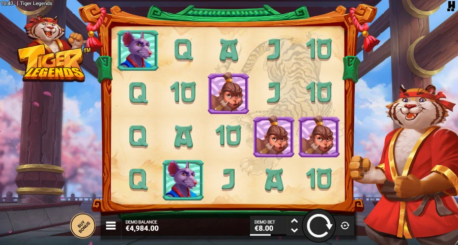 Tiger Legends Slot Base Game