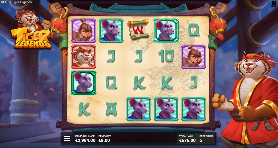 Tiger Legends Slot Bonus Game