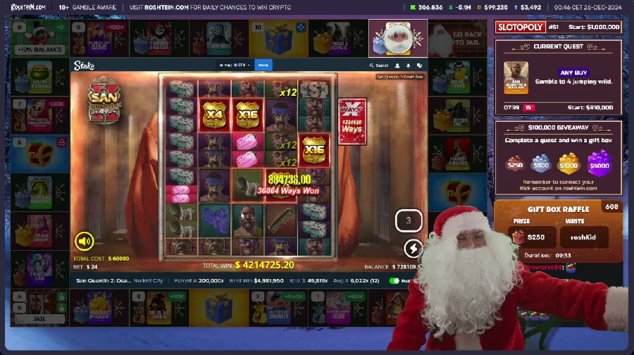 Christmas Stream - Rosh Dressed as Santa