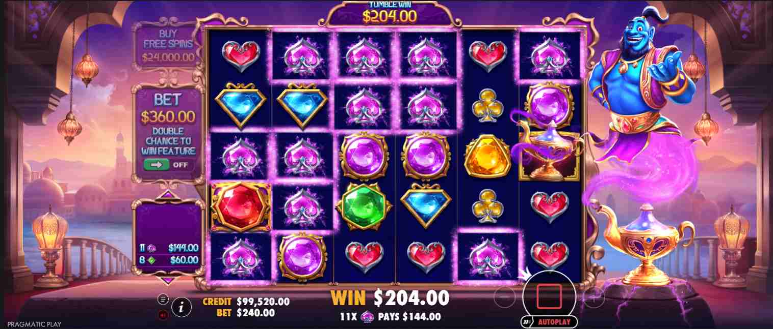 Genie's Gem Bonanza base game