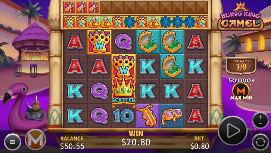 Bling King Camel Slot Bonus Game