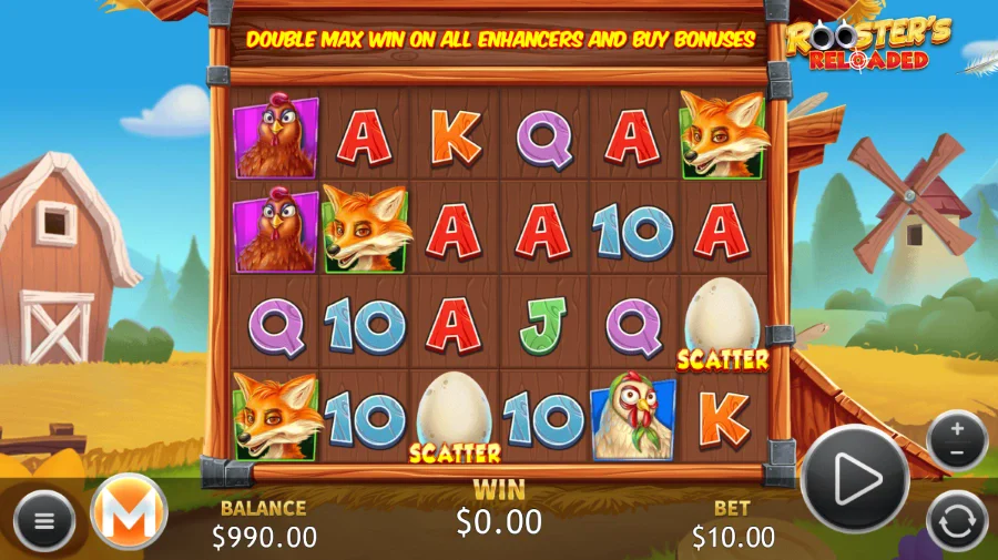 Rooster's Reloaded Slot Base Game