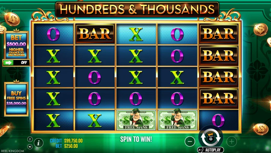 Hundreds and Thousands slot screenshot