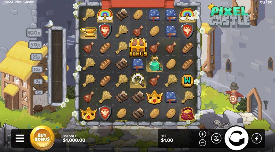Screenshot of Pixel Castle slot