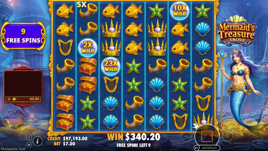 Mermaid’s Treasure Trove Slot Bonus Game