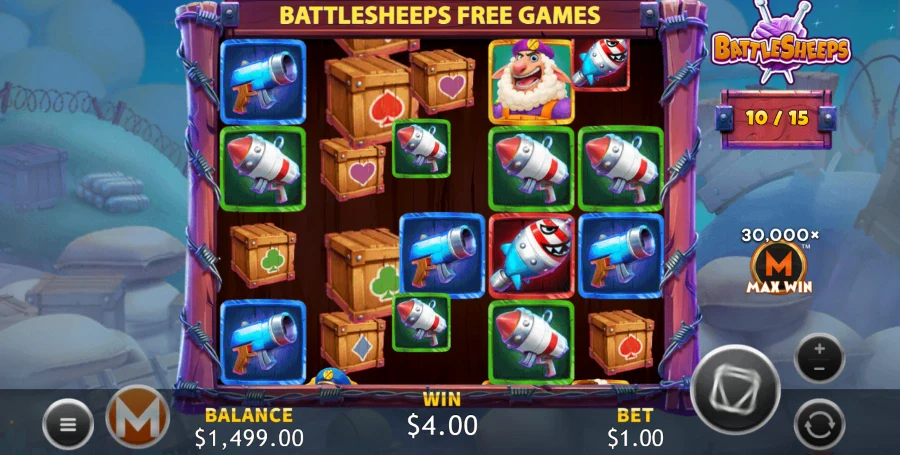 Batlesheeps slot free spins screenshot