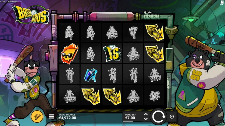 Bash Bros Slot Base Game