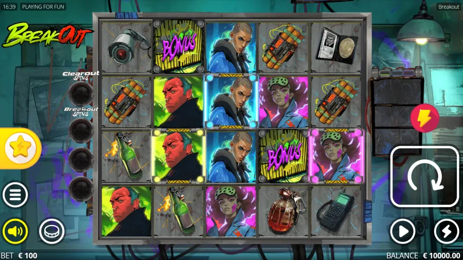 Screenshot of Breakout slot