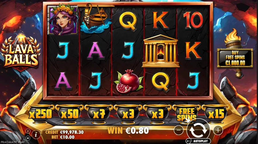 Lava Balls Slot Base Game