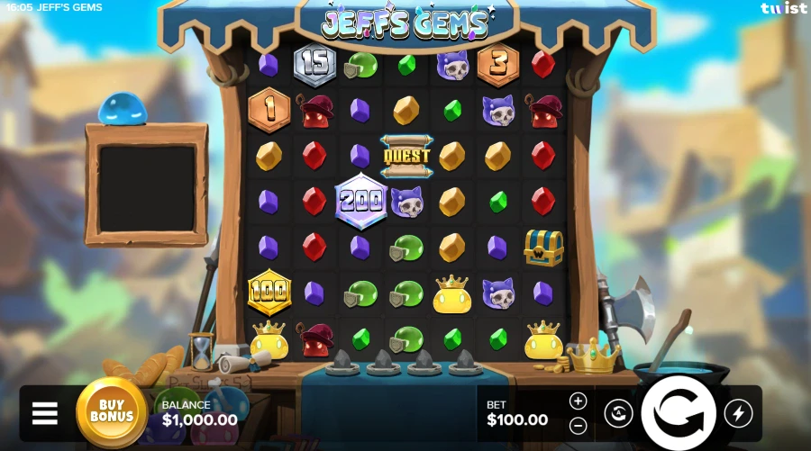 Screenshot of Jeff's Gems slot