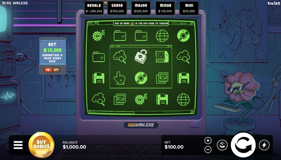 Screenshot of Win.exe slot