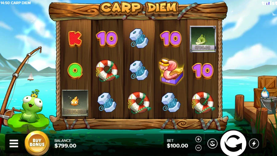 Screenshot of Carp Diem slot