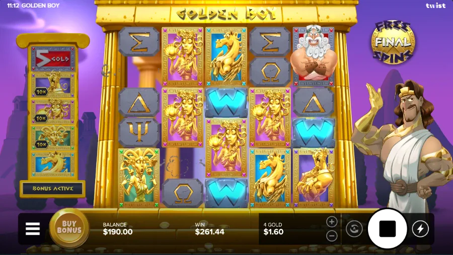 Golden Boy Slot Bonus Game