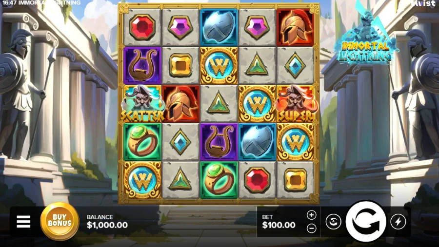 Screenshot of Immortal Lightning slot