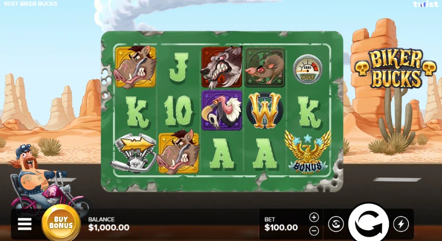 Screenshot of Biker Bucks slot