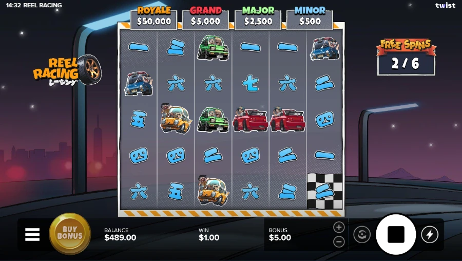 Reel Racing Slot Bonus Game
