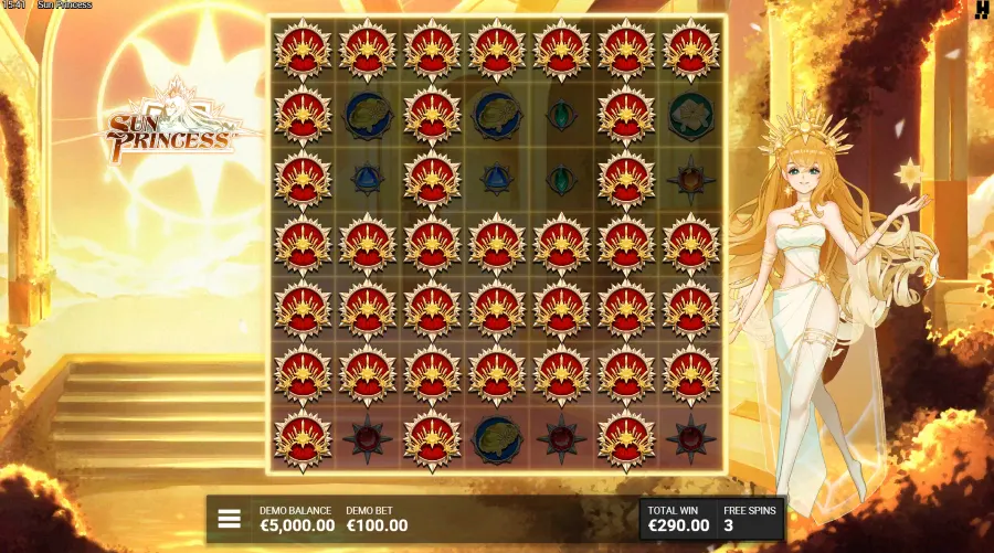Screenshot of Sun Princess slot free spins