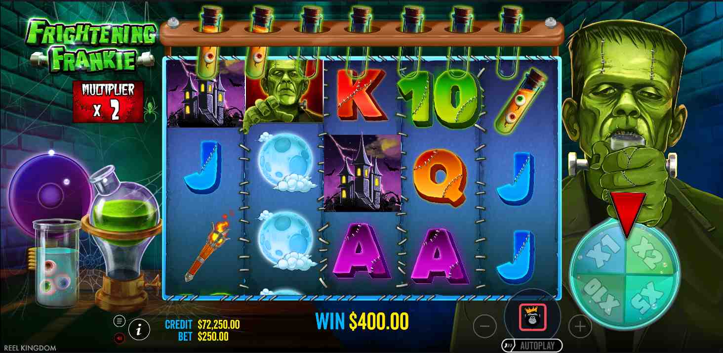 Frightening Frankie bonus game