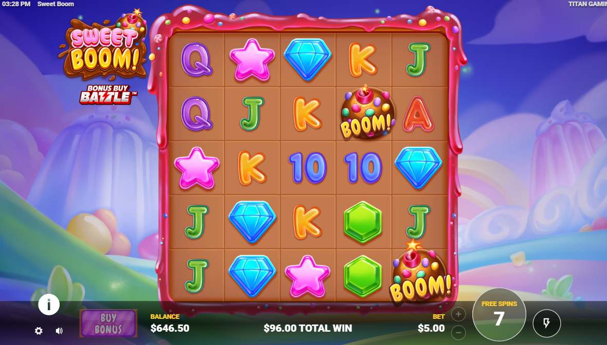 Sweet Boom bonus game