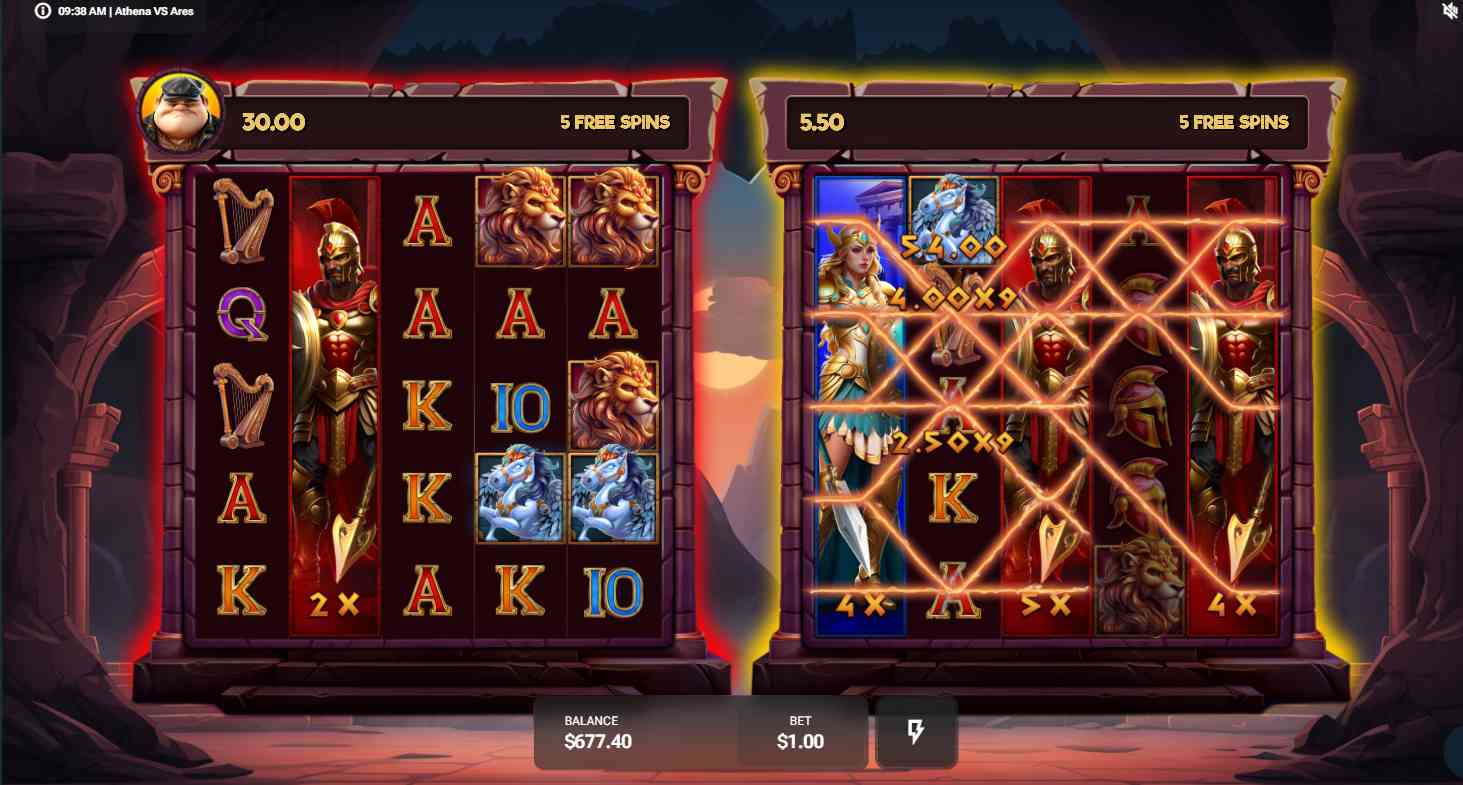 Athena VS Ares bonus game