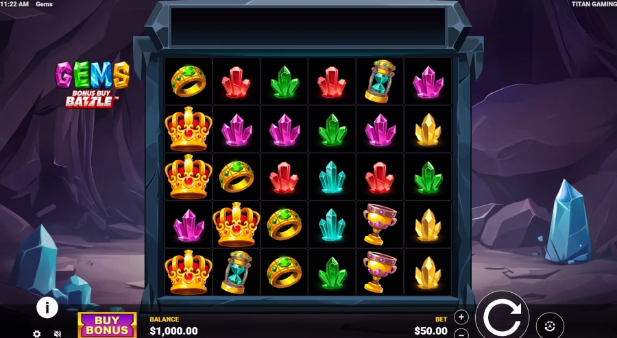Screenshot of Gems slot