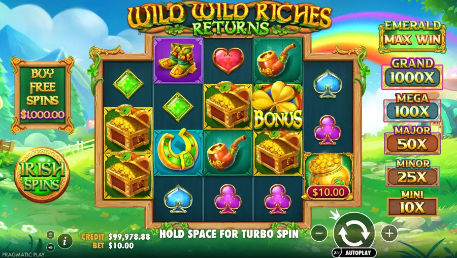 Wild Wild Riches Returns Slot Base Game