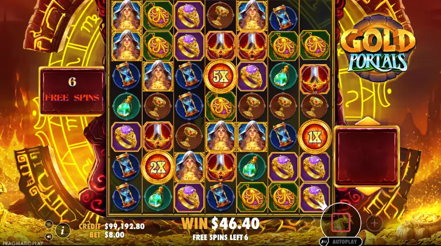 Gold Portals Enhanced RTP Slot Bonus Game
