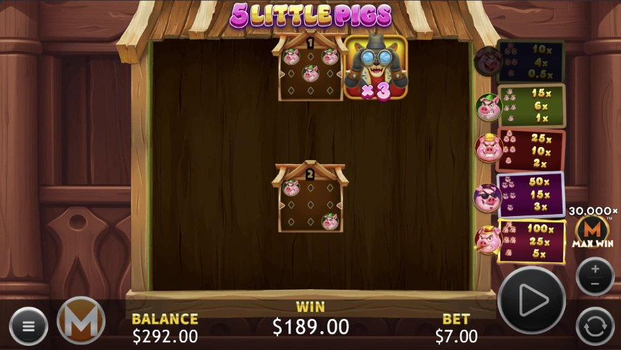 5 Little Pigs Slot Bonus Game