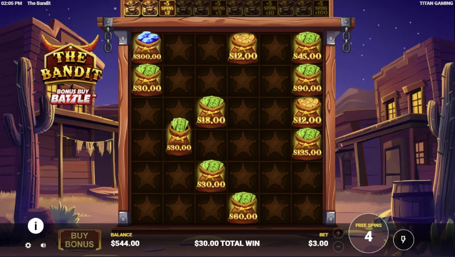 The Bandit Slot Bonus Game