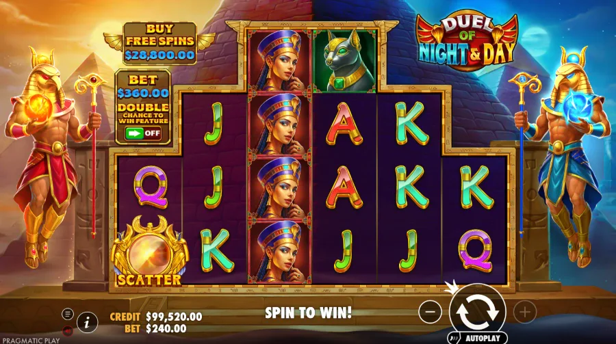Screenshot of Duel of Night & Day slot