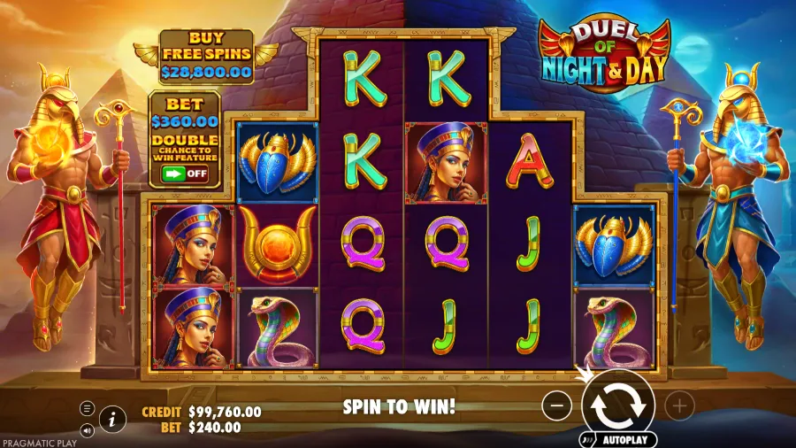 Screenshot of Duel of Night & Day slot
