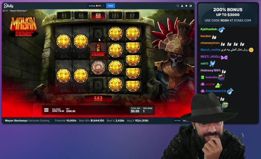 Roshtein Playing Mayan Stackways