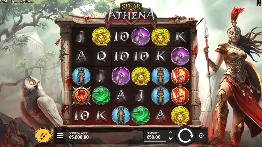 Screenshot of Spear of Athena slot