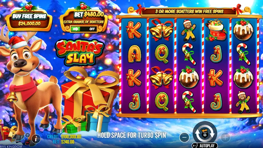 Screenshot of Santa's Slay slot