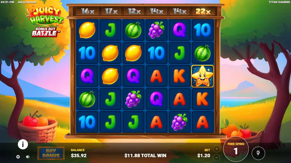 Juicy Harvest bonus game