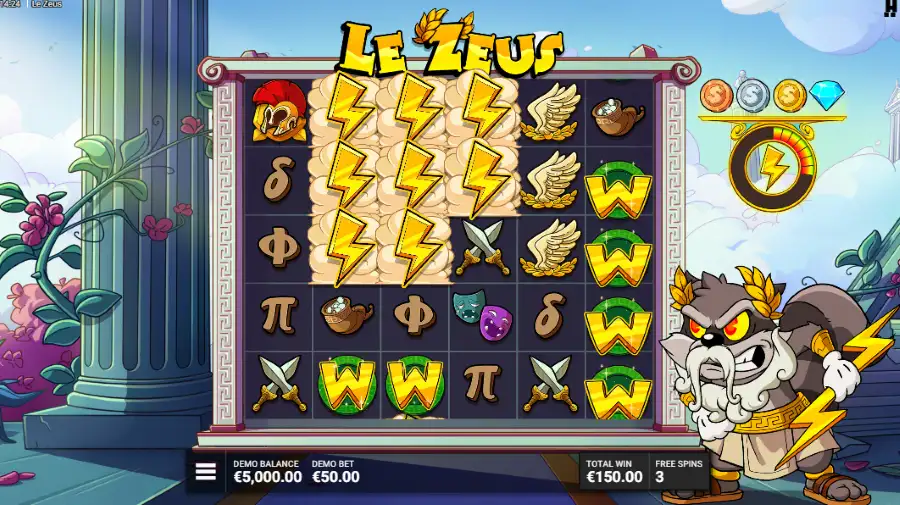 Screenshot of Le Zeus slot