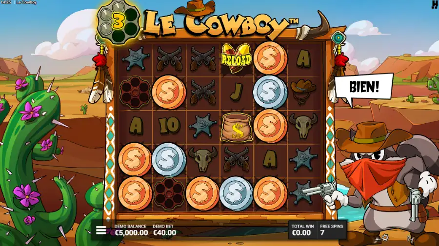 Screenshot of Le Cowboy slot