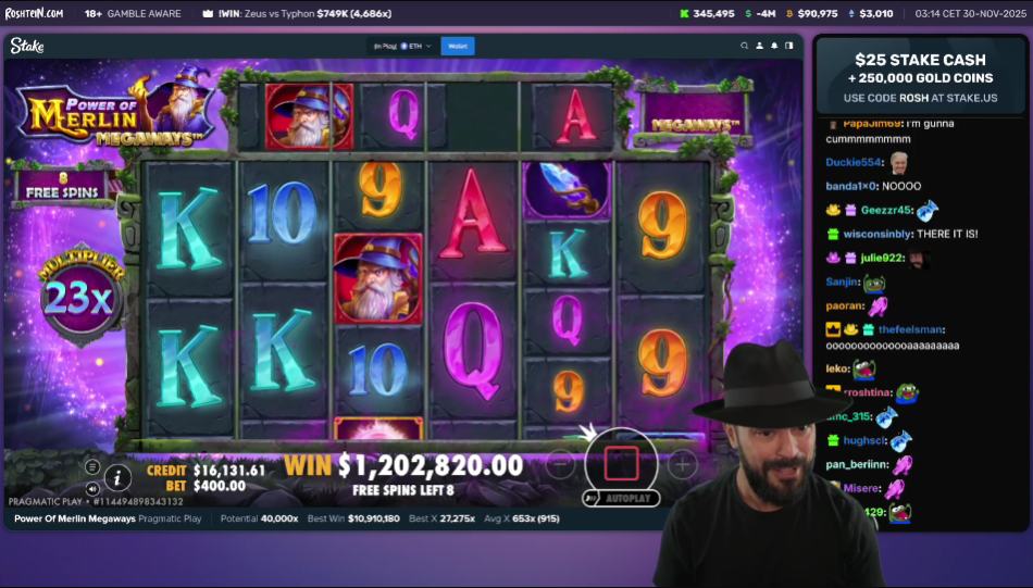 Power of Merlin bonus game