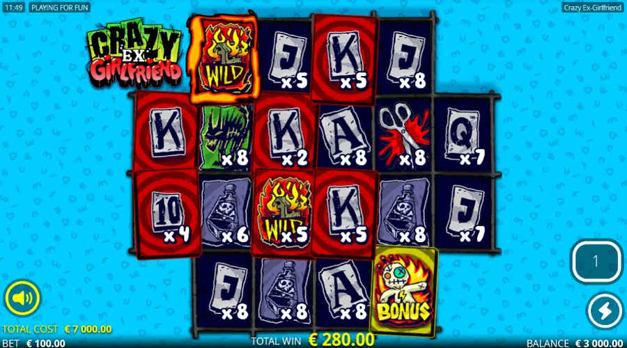 Screenshot of Crazy Ex Girlfriend slot free spins