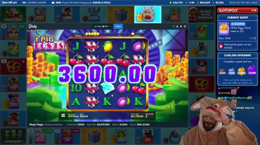 Rosh Dressed a Rudolph the Reindeer