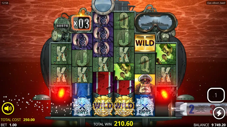 Screenshot of Das xBoot 2wei! slot free spins round