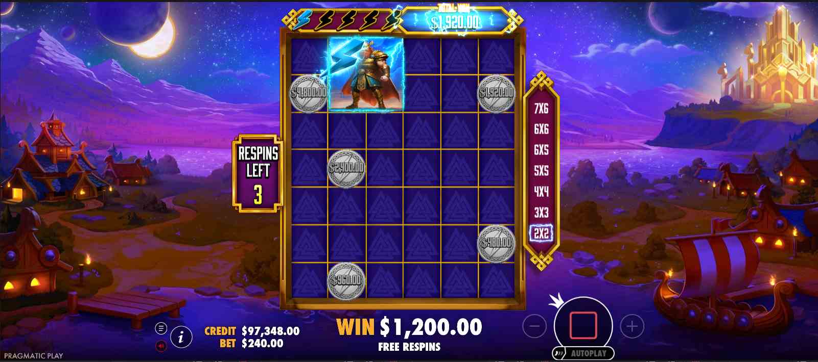 Hammerstorm bonus game