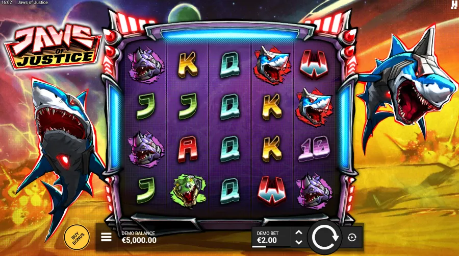 Screenshot of Jaws of Justice slot