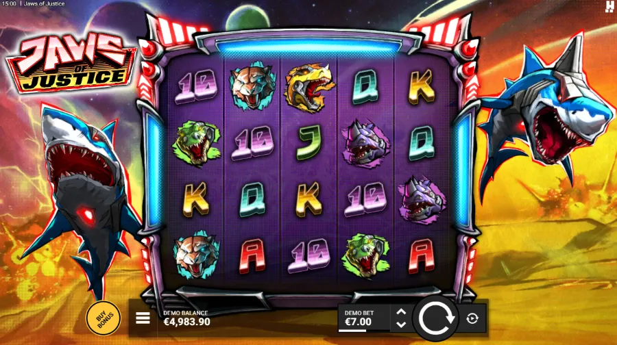 Jaws of Justice Slot Base Game