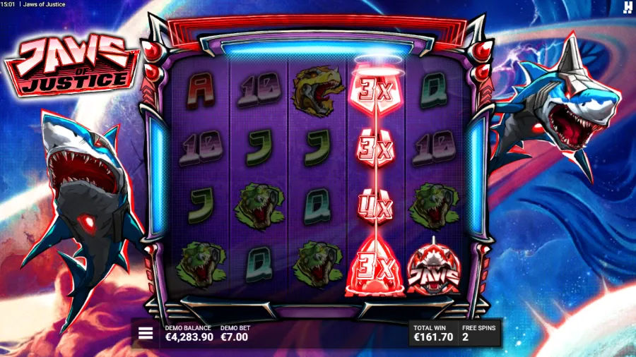 Jaws of Justice Slot Bonus Game