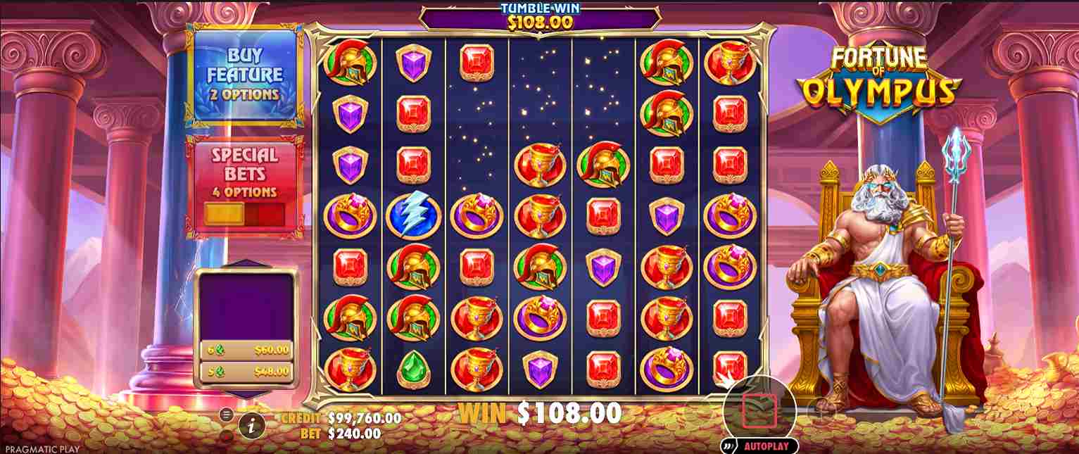 Fortune of Olympus bonus game