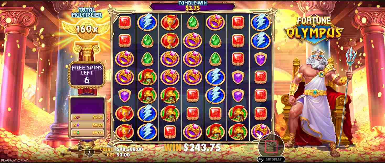 Fortune of Olympus bonus game