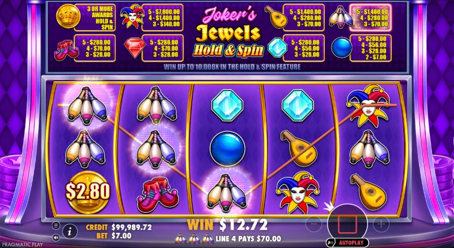 Joker's Jewels Hold & Spin Slot Pragmatic Play