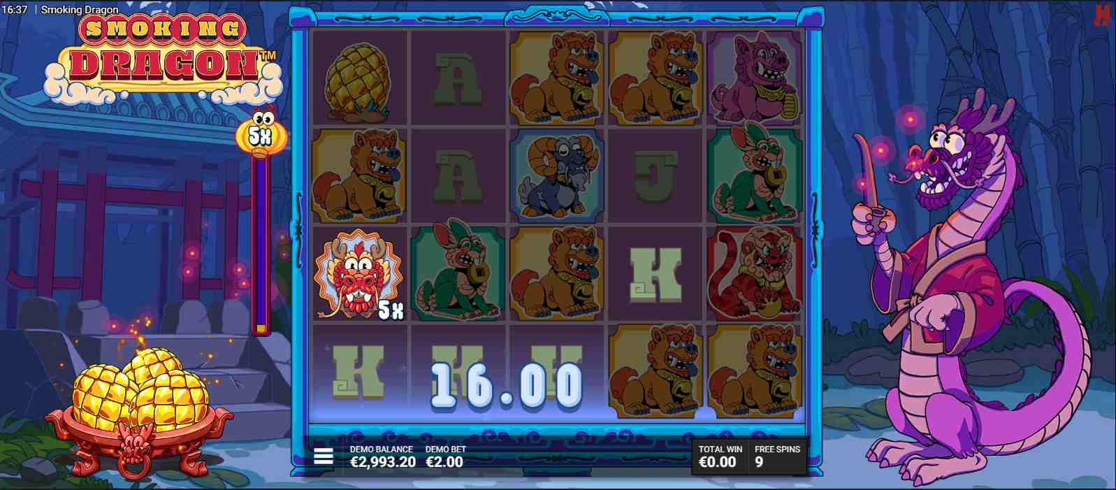 Smoking Dragon bonus game